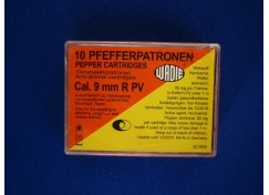 Náboje 9mm R PV - Pepřové 80mg pro plynové revolvery 10ks (WADIE)